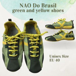 NÃO Do Brasil Handmade Pastel Green Mesh Shoes - Unisex EU Size 40